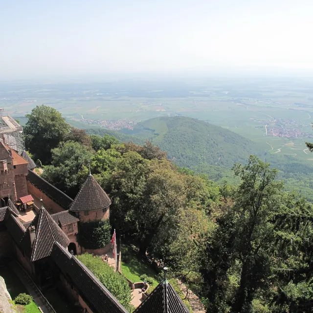 The view from the great bastion of Haut-Kœnigsbourg over the plain